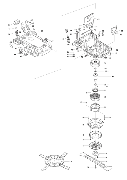 Makita Ersatzteile Akku-Rasenmäher LM001C