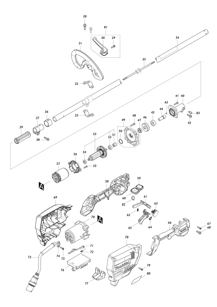 Makita Ersatzteile Akku-Freischneider UR201C