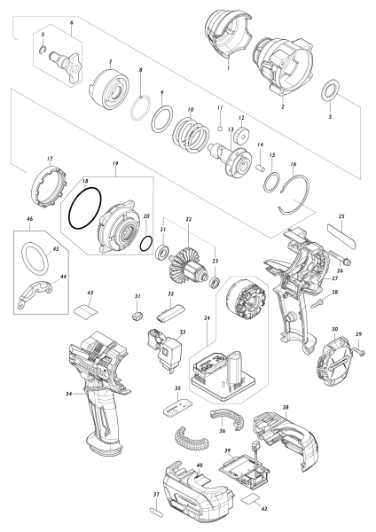 Makita Ersatzteile Akku-Schlagschrauber TW007G