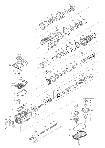 Makita Ersatzteile Akku-Kombihammer HR005G