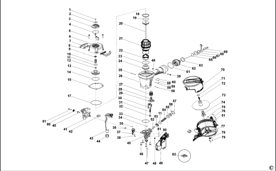 DEWALT Ersatzteile COIL NAGLER DPN64C-1 Typ: 1 XJ