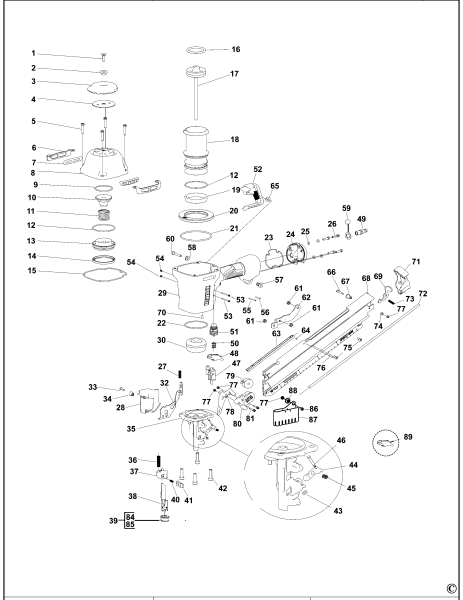 DEWALT Ersatzteile NAGLER DPN9033-1 Typ: 1 XJ