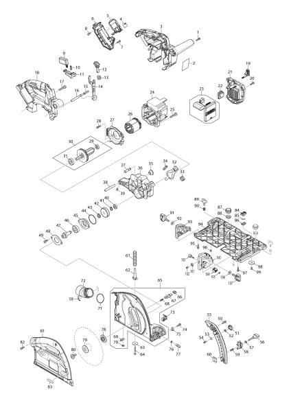 Makita Ersatzteile Akku-Tauchsäge SP001G