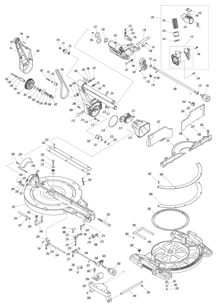 Makita Ersatzteile Akku-Kapp- und Gehrungssäge LS003G