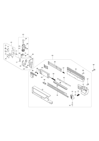 Makita Ersatzteile Akku-Stiftnagler PT001G