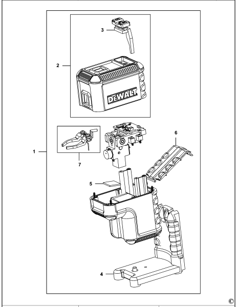 DEWALT Ersatzteile PUNKTLASER DW08302 Typ: 1 XJ