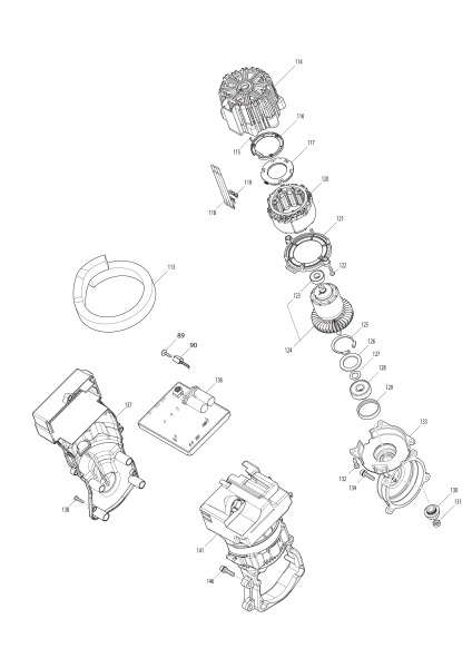 Makita Ersatzteile Akku-Trennschleifer CE001G