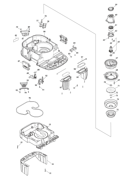 Makita Ersatzteile Akku-Staubsauger VC006GM