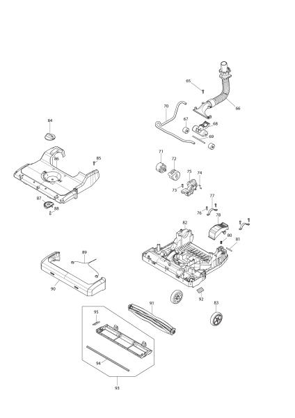 Makita Ersatzteile Akku-Bodenstaubsauger VC010G