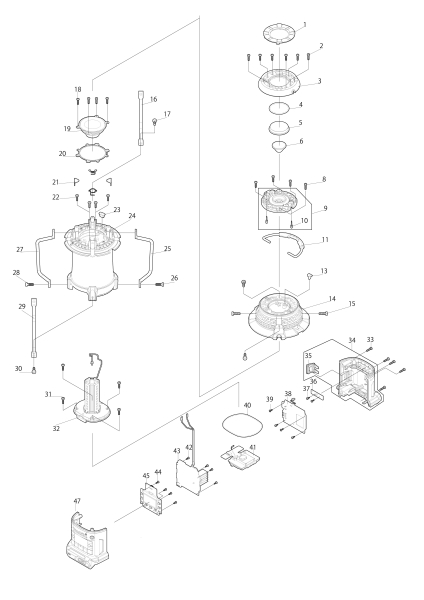 Makita Ersatzteile Akku-Radio mit Laterne MR009G