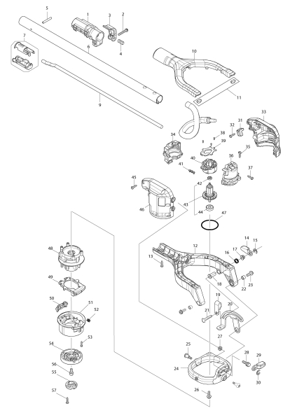 Makita Ersatzteile Akku-Scheuermaschine PS001G