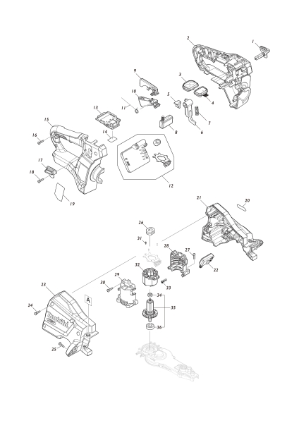 Makita Ersatzteile Akku-Heckenschere UH005G