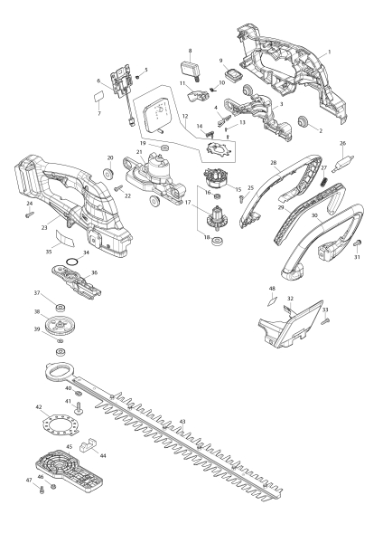 Makita Ersatzteile Akku-Heckenschere UH020G