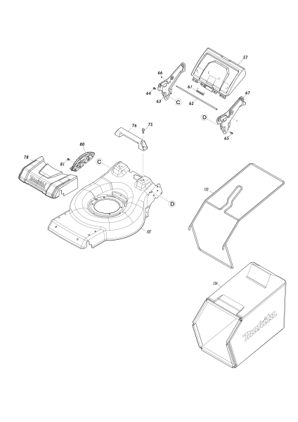 Makita Ersatzteile Akku-Rasenmäher LM003J