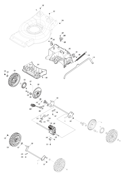 Makita Ersatzteile Akku-Rasenmäher LM003J