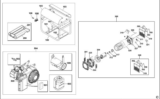 DEWALT Ersatzteile BENZIN-GENERATOR PE292SHI015 Typ: 1 XJ