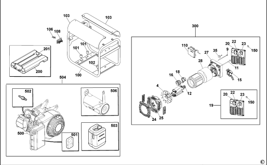 DEWALT Ersatzteile GENERATOR PE402SHI019 Typ: 1 XJ