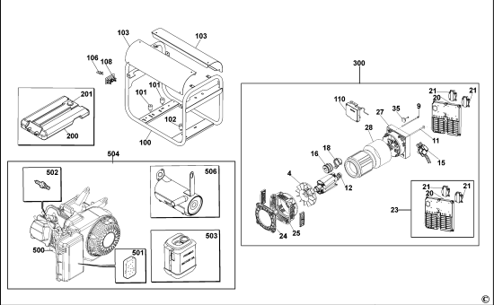 DEWALT Ersatzteile BENZIN-GENERATOR PE402SHI01F Typ: 1 XJ