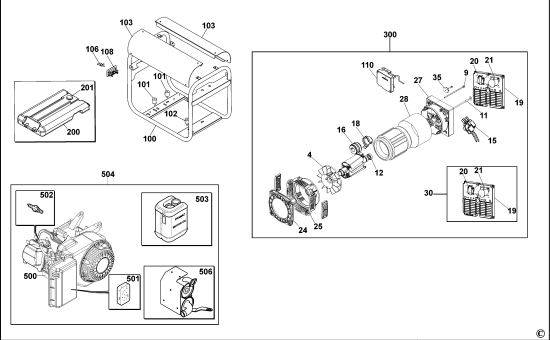 DEWALT Ersatzteile GENERATOR PE612SHI010 Typ: 1 XJ