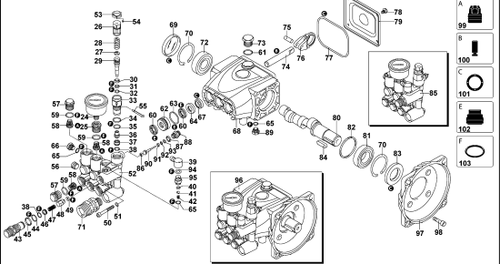 DEWALT Ersatzteile HOCHDRUCKREINIGER DXPW002CE Typ: 1 QS