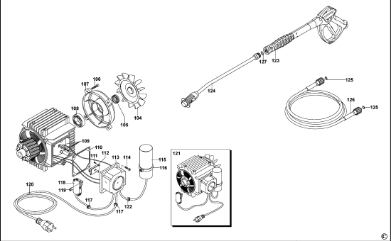 DEWALT Ersatzteile HOCHDRUCKREINIGER DXPW003CE Typ: 1 QS