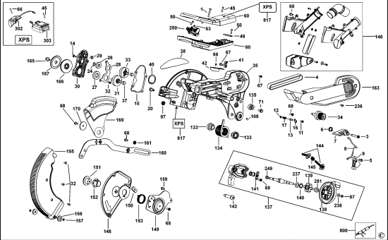 DEWALT Ersatzteile KAPP. UND GEHRUNGSSAGE D27107 Typ: 7 QS