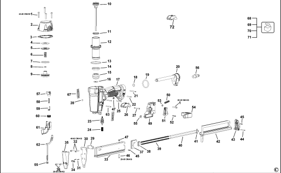 DEWALT Ersatzteile HEFTER DPSSX38-1 Typ: 1 XJ