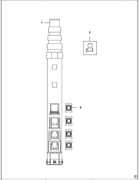 DEWALT Ersatzteile GRADE ROD DE0734 Typ: 2 XJ