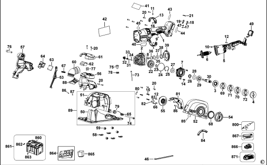 DEWALT Ersatzteile DCG200 Typ: 1 QW