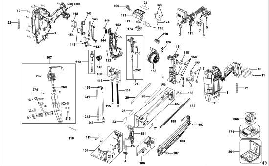 DEWALT Ersatzteile 63 MM STIFT NAGLER DCN660 Typ: 2 QW