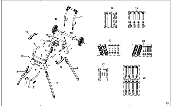 DEWALT Ersatzteile BEINSTÄNDER DWE74911 Typ: 2 XJ