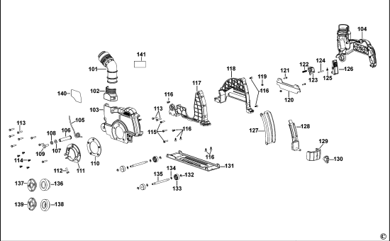 DEWALT Ersatzteile KLEINER WINKELSCHLEIFER DWE46106 Typ: 1 QS
