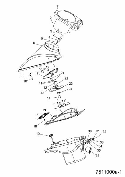Ersatzteile WOLF-Garten Häcksler SDE 2100 Typ: 7511000  (2011) Messerträger mit Messern, Trichter 
