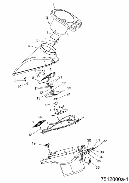 Ersatzteile WOLF-Garten Häcksler SDE 2500 Typ: 7512000  (2007) Messerträger mit Messern, Trichter 