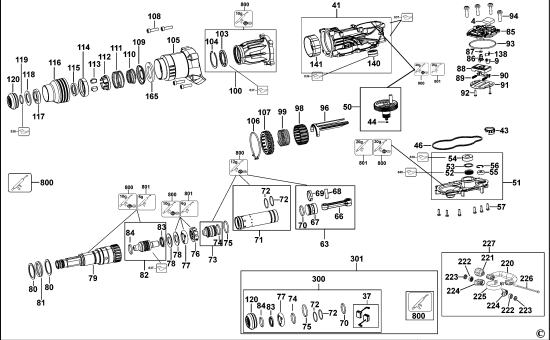 DEWALT Ersatzteile MEISSELHAMMER D25872 Typ: 2 QS