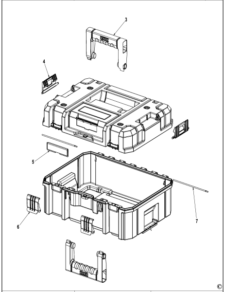 DEWALT Ersatzteile WERKZEUGBOX DWST83347-1 Typ: 1 XJ