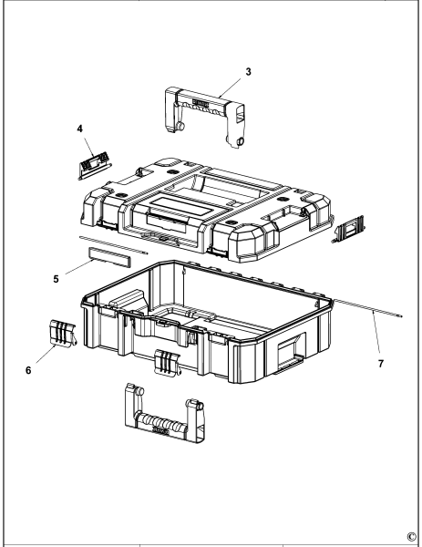 DEWALT Ersatzteile WERKZEUGBOX DWST83345-1 Typ: 1 XJ