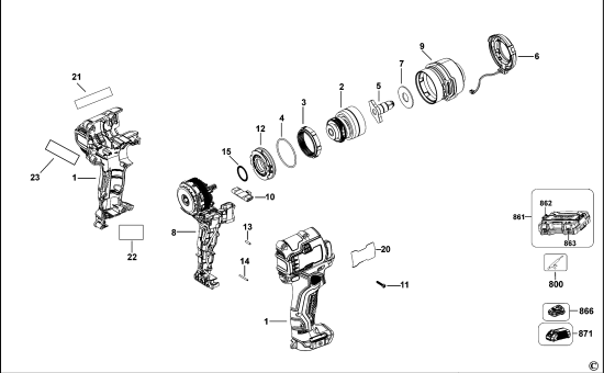 DEWALT Ersatzteile SCHLAGSCHRAUBENSCHL. DCF903 Typ: 1 QW