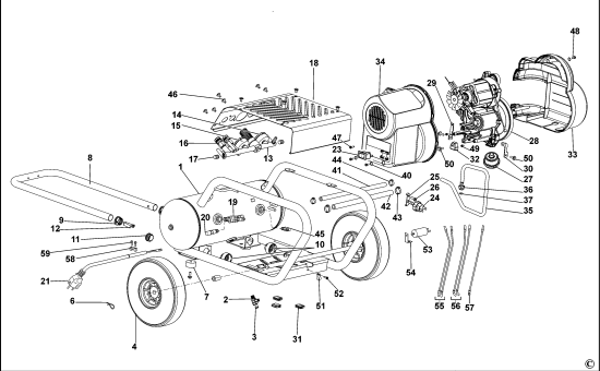 DEWALT Ersatzteile KOMPRESSOR DPC17PS Typ: 1 QS