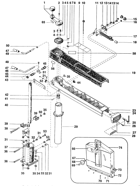 DEWALT Ersatzteile RADIALARMSÄGE DW1251----A Typ: 1 France XJ