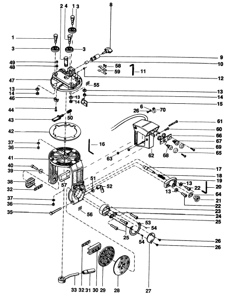 DEWALT Ersatzteile RADIALARMSÄGE DW1251----D Typ: 1 France XJ