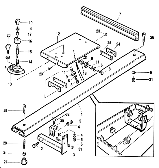 DEWALT Ersatzteile TISCH DA410 Typ: 1 XJ