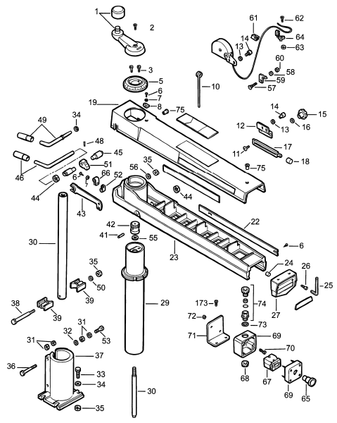 DEWALT Ersatzteile RADIALARMSÄGE DW1251 Typ: 1 DE