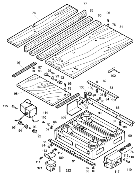 DEWALT Ersatzteile RADIALARMSÄGE DW1251 Typ: 1 DE