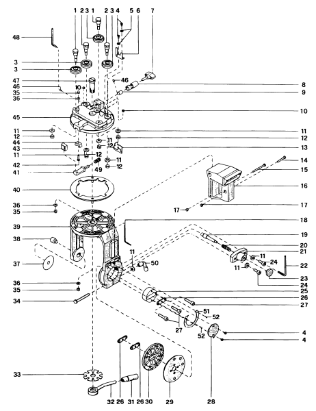 DEWALT Ersatzteile RADIALARMSÄGE DW8001----C Typ: 1 XJ