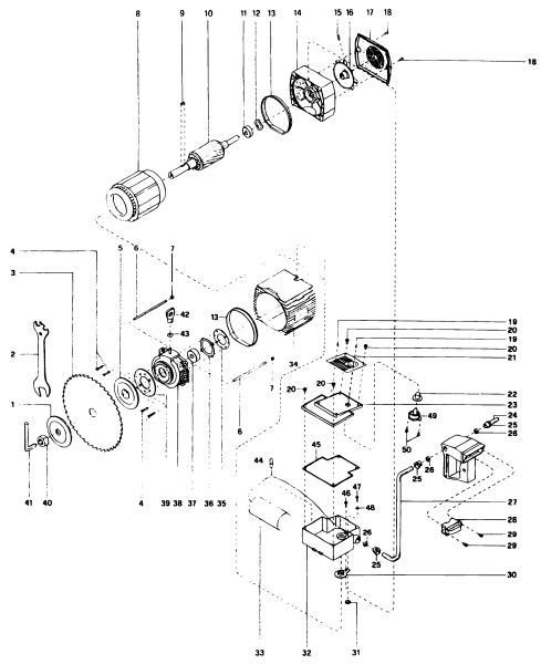 DEWALT Ersatzteile RADIALARMSÄGE DW8101----E Typ: 1 XJ
