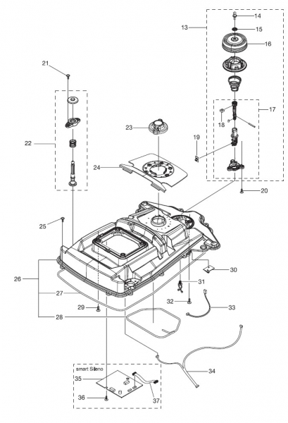 GARDENA Ersatzteile Mähroboter smart Sileno+ 19064 Teil 2/6