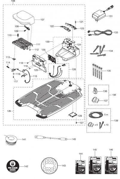 GARDENA Ersatzteile Mähroboter Ladestation smart Sileno+ 19064 Teil 6/6