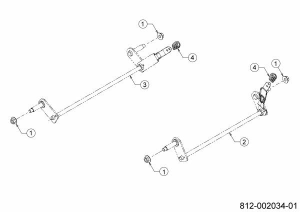 Ersatzteile MTD Benzin Rasenmäher mit Antrieb Smart 53 SPBS Typ: 12D-PY5L600 (2021) Achsen, Höhenverstellung 