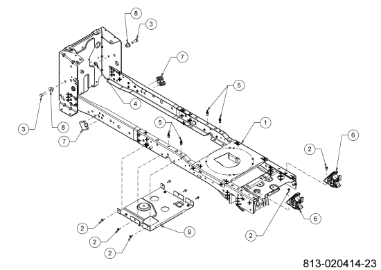 Cub Cadet Ersatzteile Rasentraktoren XT1-LT46 13APA9CT056 (2022) Rahmen